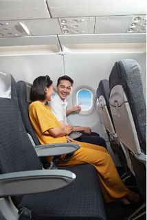Pelita Air Economy didalam foto
