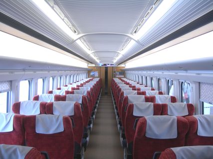 Yamagata Shinkansen Unreserved seat inside photo