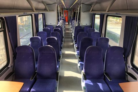 Hellenic Train 2nd Class Seat inside photo