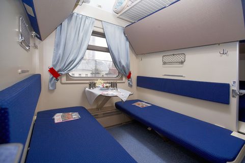 Russian Railways 3rd Class Comfort Sleeper binnenfoto