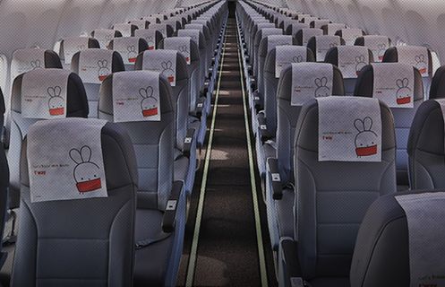 Tway Airlines Economy fotografija unutrašnjosti