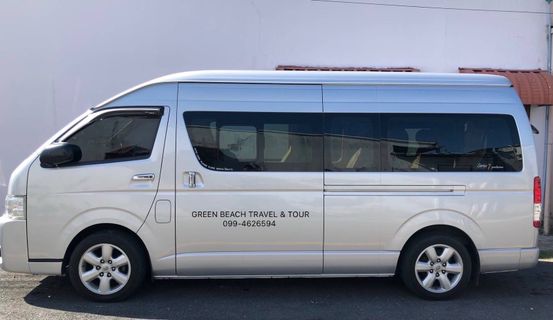 Green Beach Travel Speedboat + Minivan didalam foto