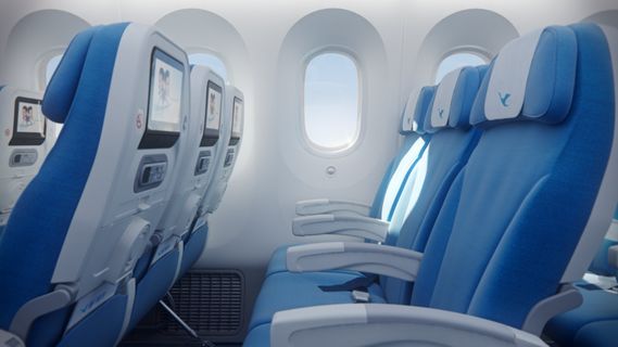 Xiamen Airlines Economy fotografija unutrašnjosti