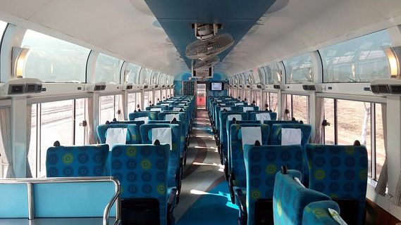 A Train First Class Seat inside photo