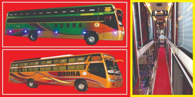 Shri Ganesh Travels Sodha Bus AC Sleeper Utomhusfoto